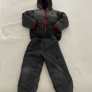 Reversible down winter jacket and pants